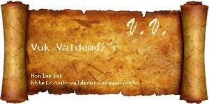 Vuk Valdemár névjegykártya
